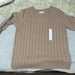 Croft and Barrow long sleeve tan knit sweater